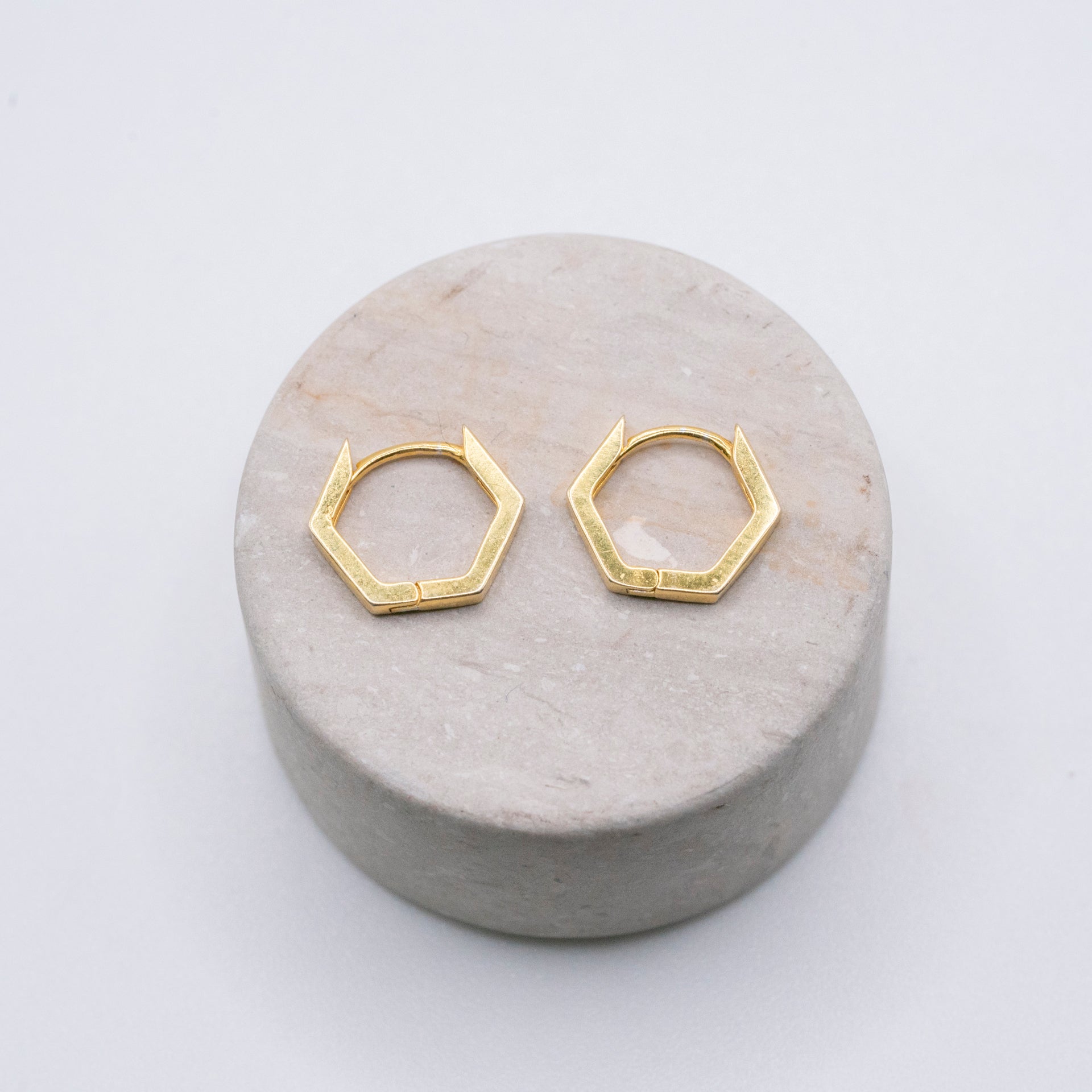 Zoey Hexagon Hoops