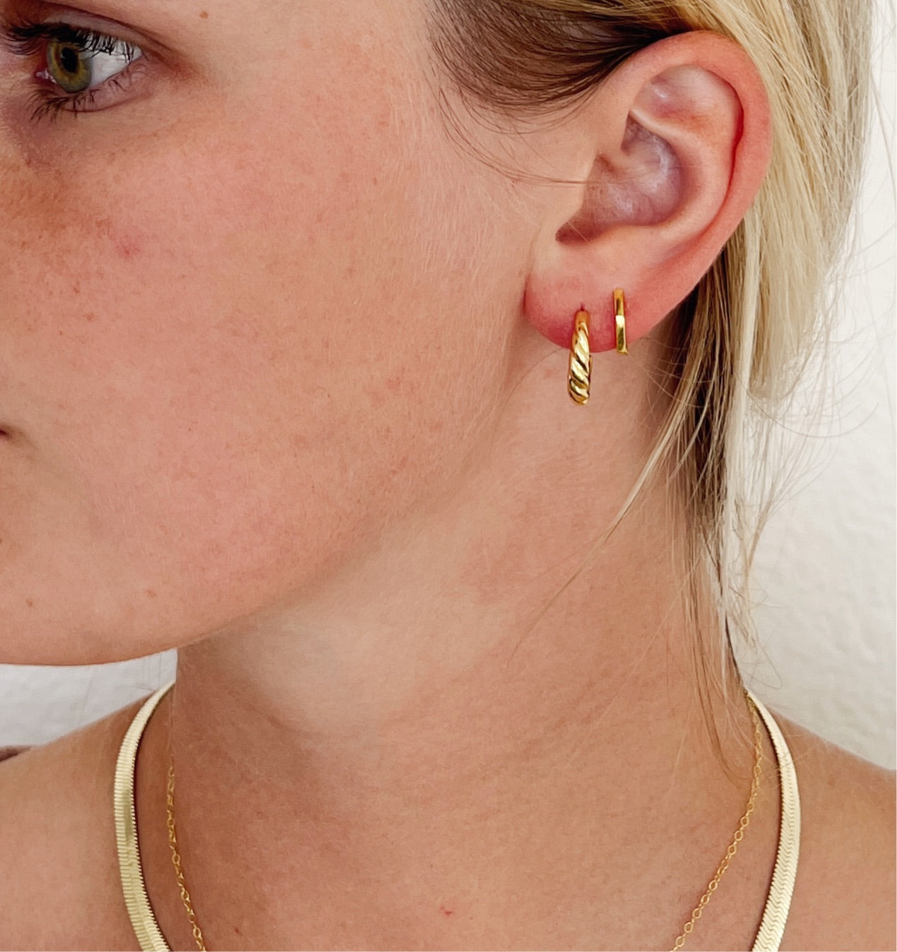 Zoey Hexagon Hoops