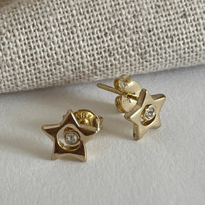 star shaped gold filled studs. 