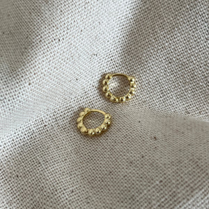 gold filled hoop earrings. 