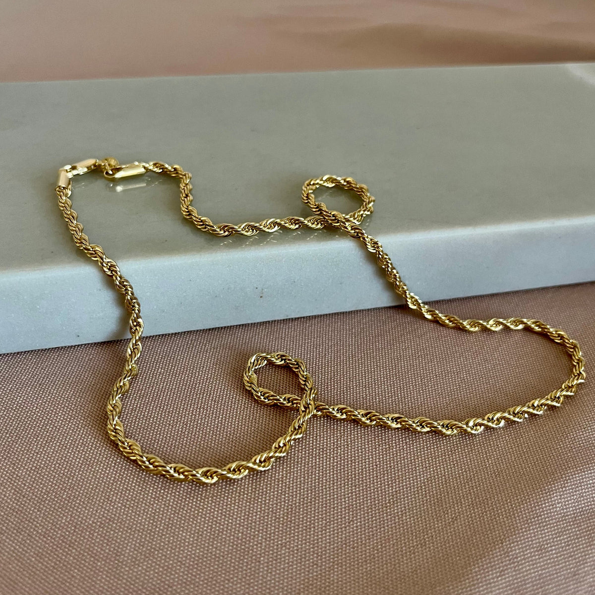 3mm rope chain necklace