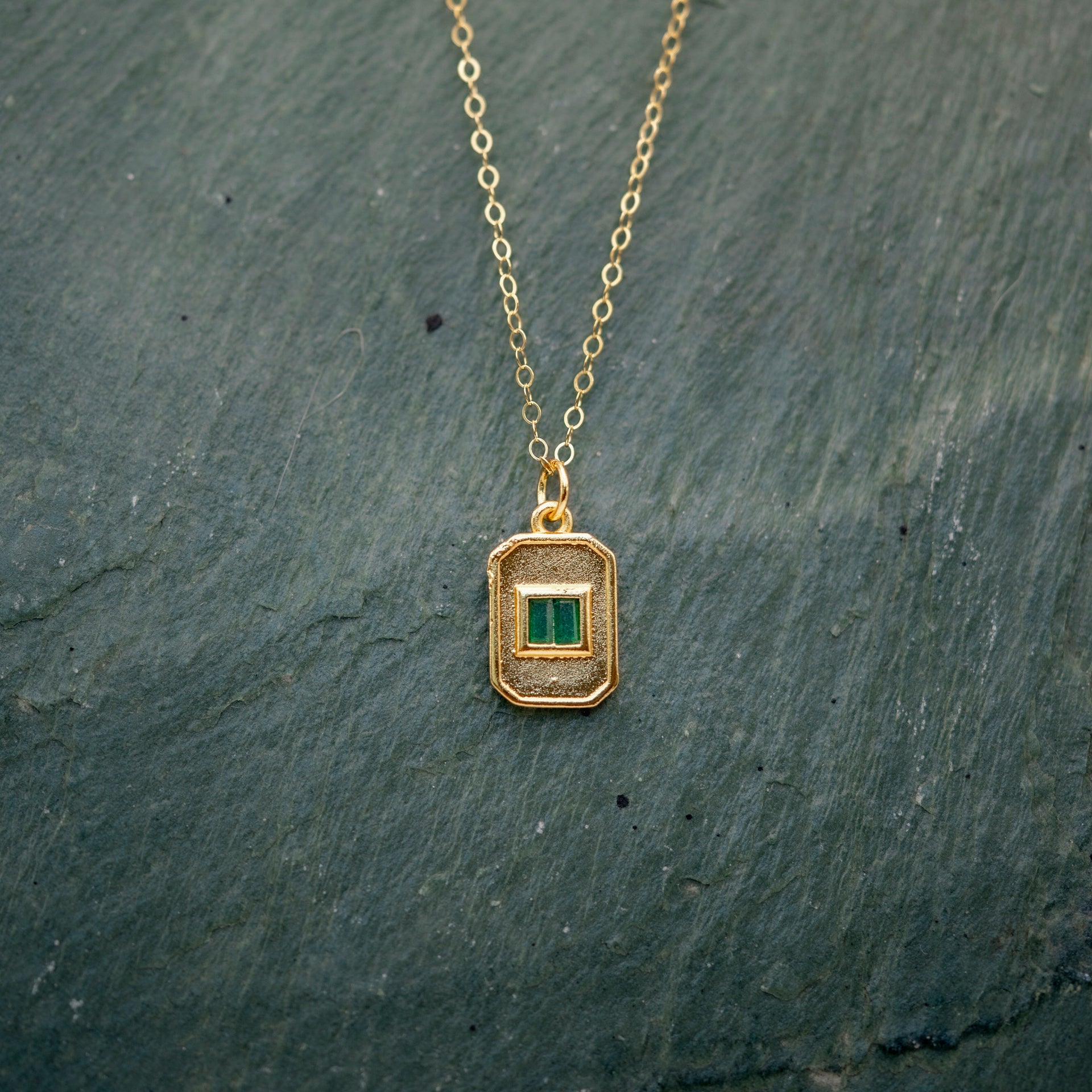Ziggy Emerald Charm Necklace