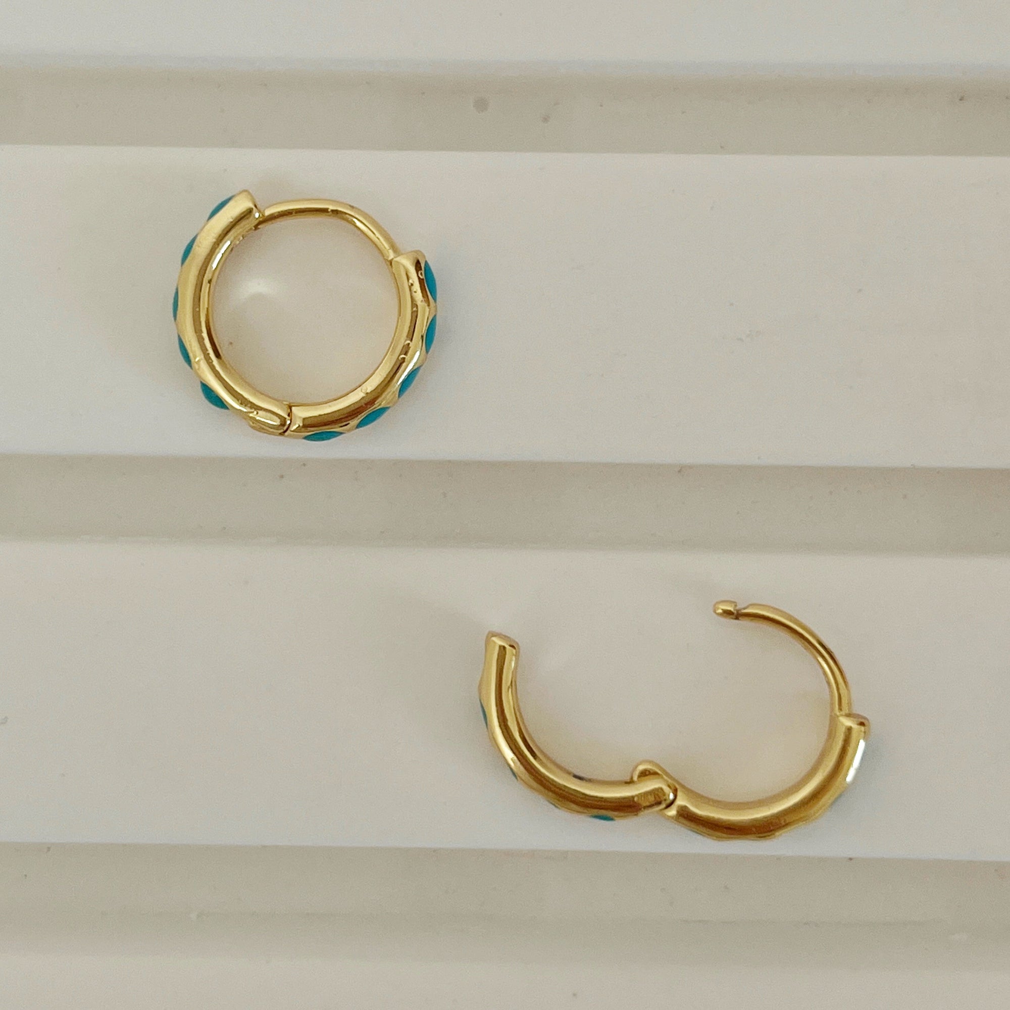 Gracie Turquoise Hoop Earrings